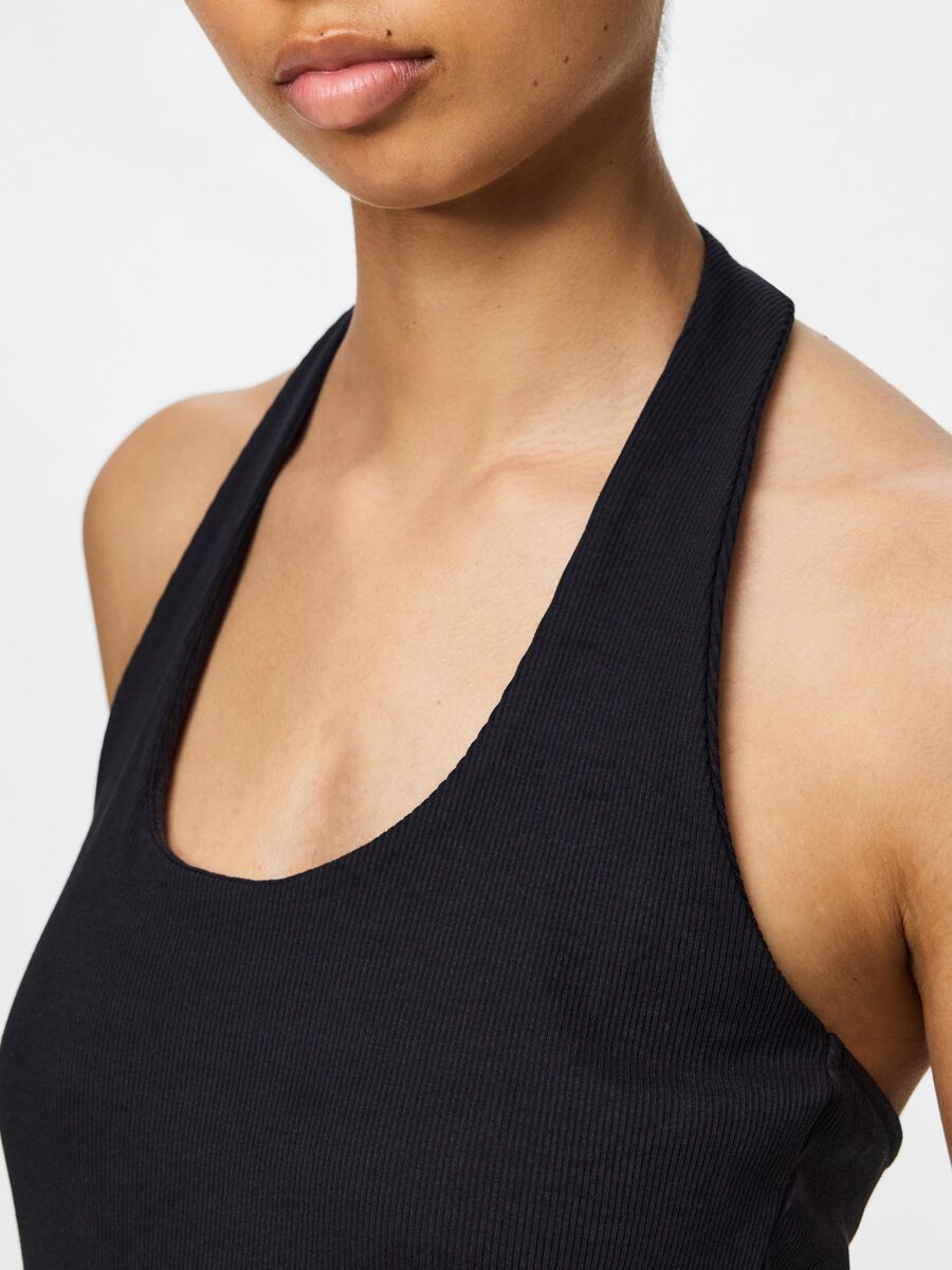 Carousel image - PCMAY  HALTERNECK TOP, Black | 4