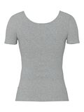 Product image thumbnail - PCKITTE  T-SHIRT, Medium Grey Melange | 2