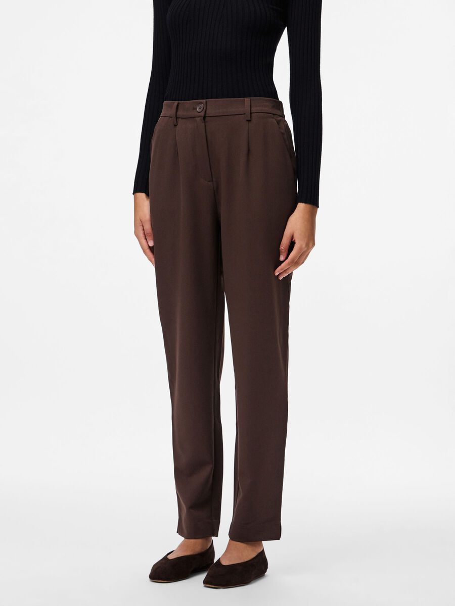 Product carousel image - PCKAMIL ANKLE TROUSERS, Hot Fudge | 1
