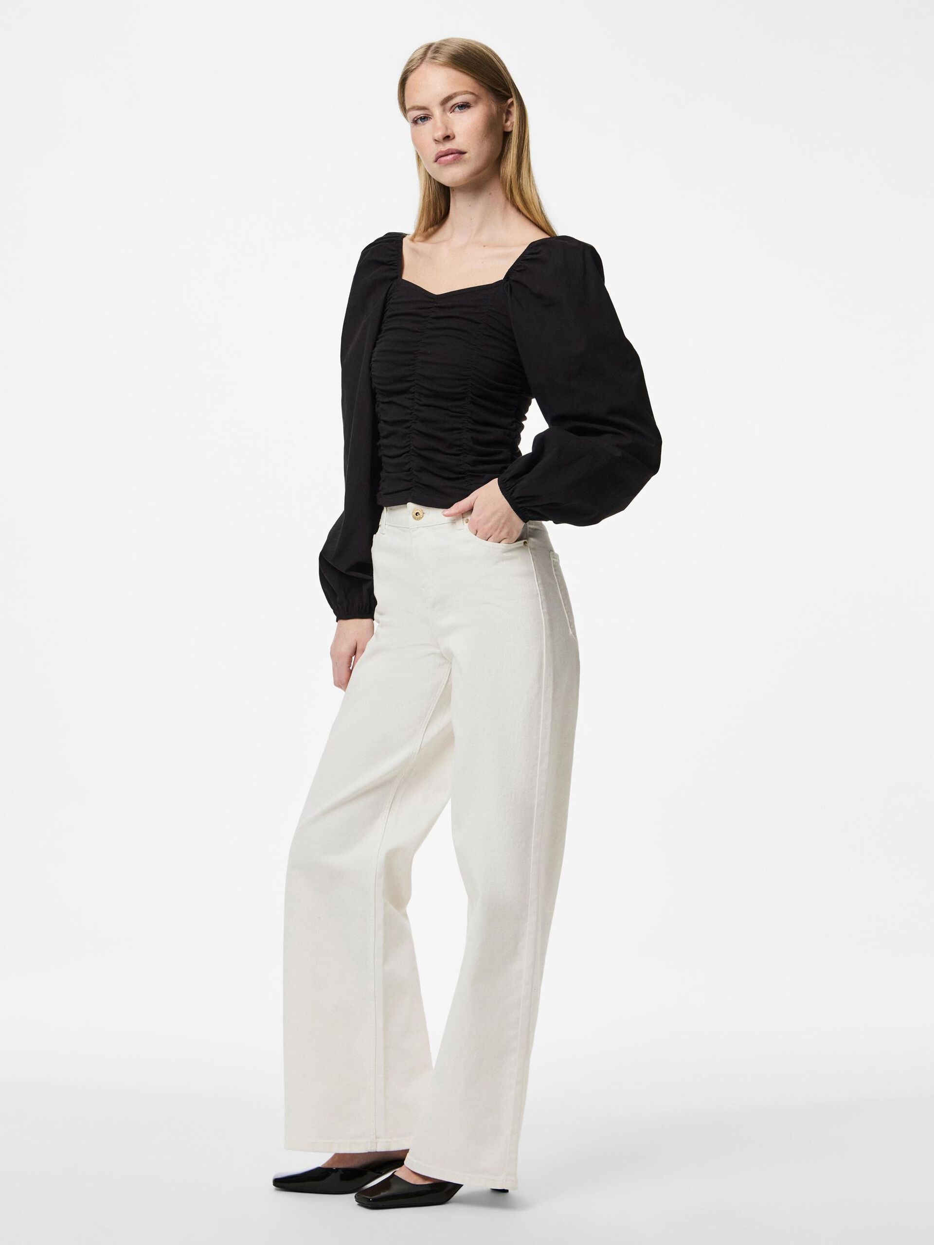 Carousel image - PCMALYSIA LONG SLEEVED TOP, Black | 5
