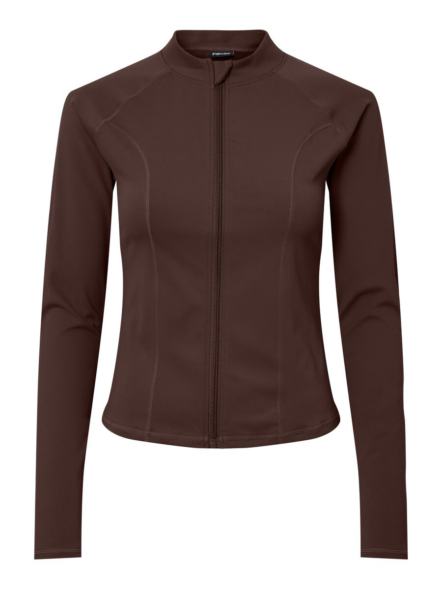 Product carousel image - PCBUFFY TRAINING ZIP  BLOUSE, Chicory Coffee | 2