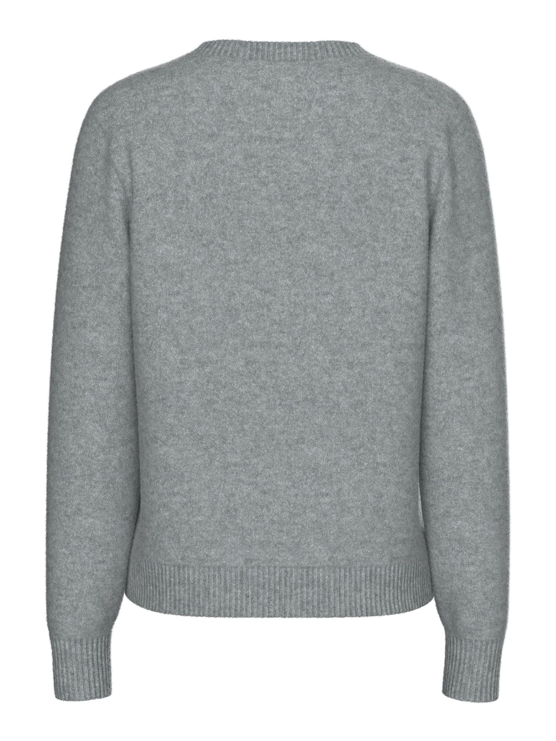 Carousel image - PCMALOU KNITTED CARDIGAN, Medium Grey Melange | 7