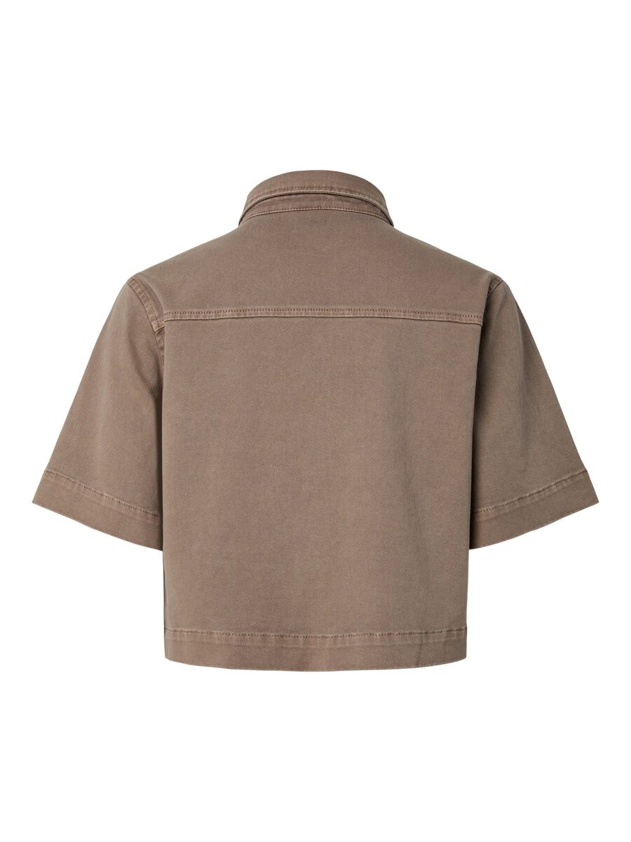 Product carousel image - PCSALUME  SHORT SLEEVED SHIRT, Taupe Gray | 2