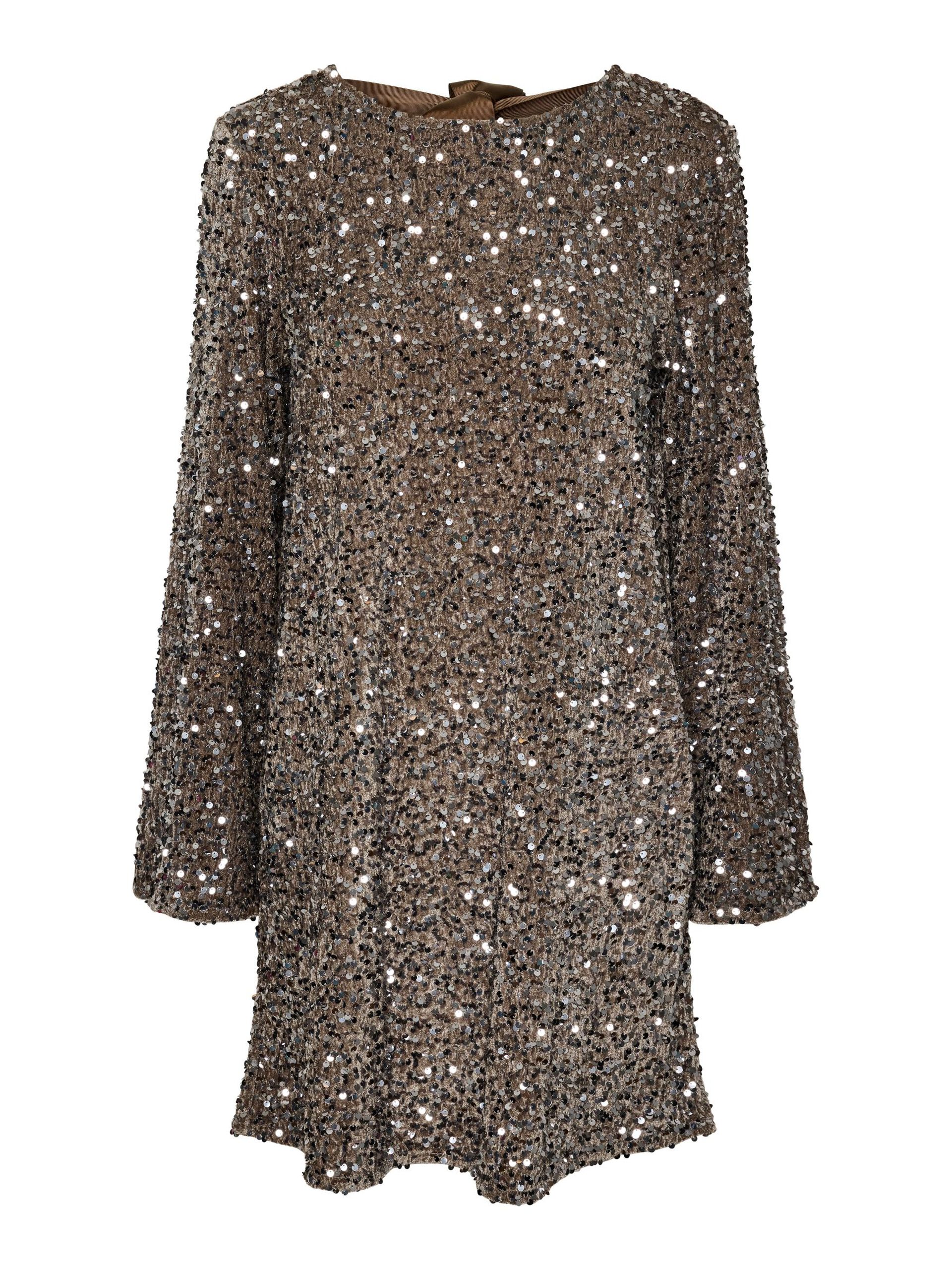 Carousel image - PCKAM PAILLETTEN MINI JURK, Morel | 6