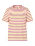 Product image thumbnail - PCRIA - RAYURES T-SHIRT, French Vanilla | 1