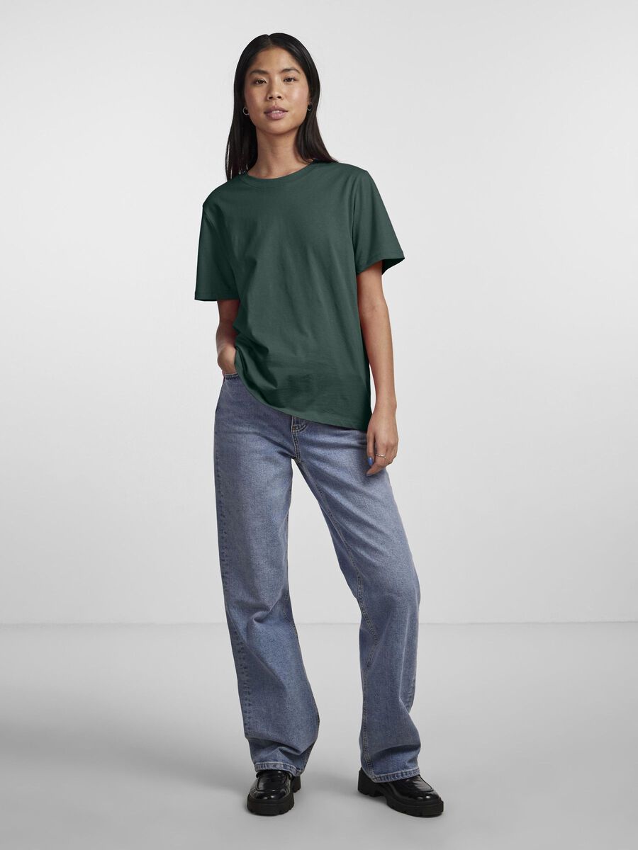 Carousel image - PCRIA COTTON T-SHIRT, Trekking Green | 3