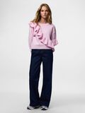 Product image thumbnail - PCNOR FRILL  KNITTED PULLOVER, Pink Tulle | 6