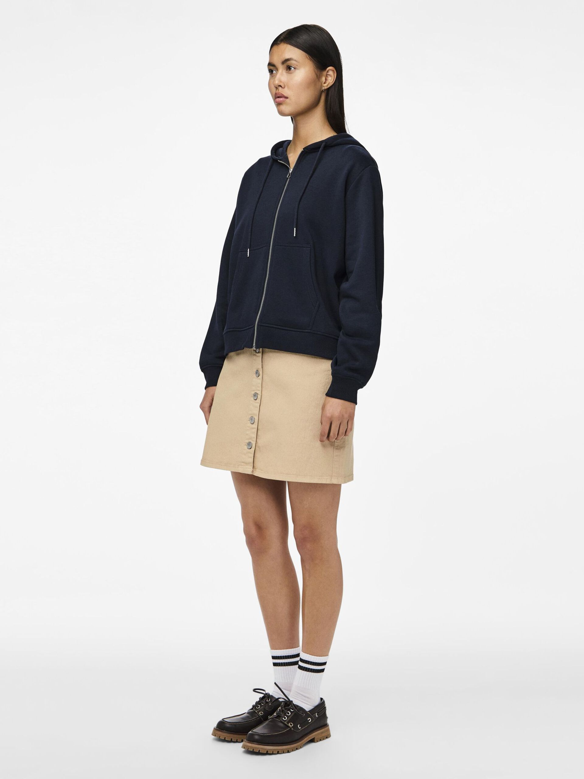 Carousel image - PCCHILLI ZIP-UP HOODIE, Sky Captain | 3