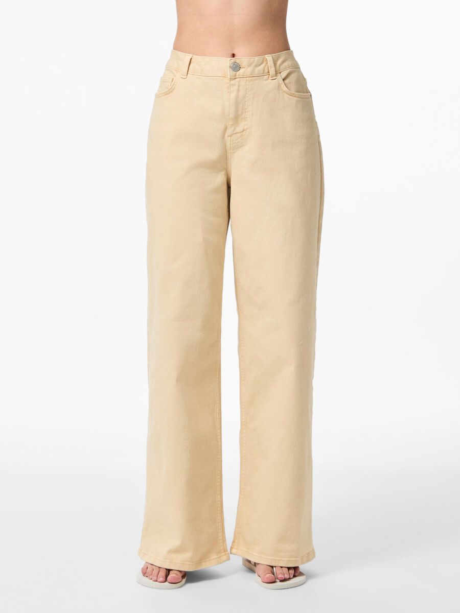 Product carousel image - PCTORA WIDE FIT JEANS, Sandshell | 1