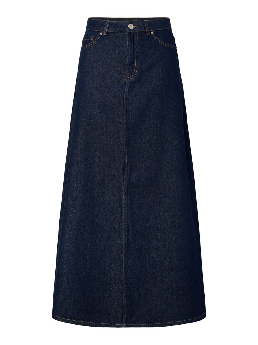 Product carousel image - PCJULES WIDE DENIM SKIRT, Dark Blue Denim | 1