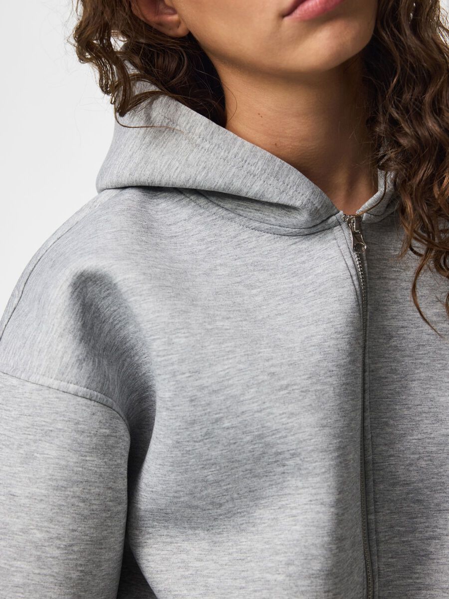 Carousel image 6 PCBUCUBA ZIPPER SCUBA  HOODIE, Light Grey Melange