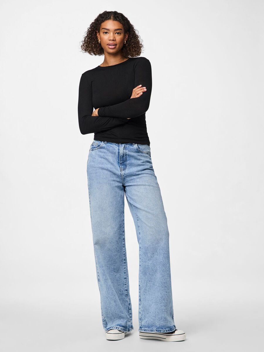 Product carousel image - PCMARIA  LONG SLEEVED TOP, Black | 1