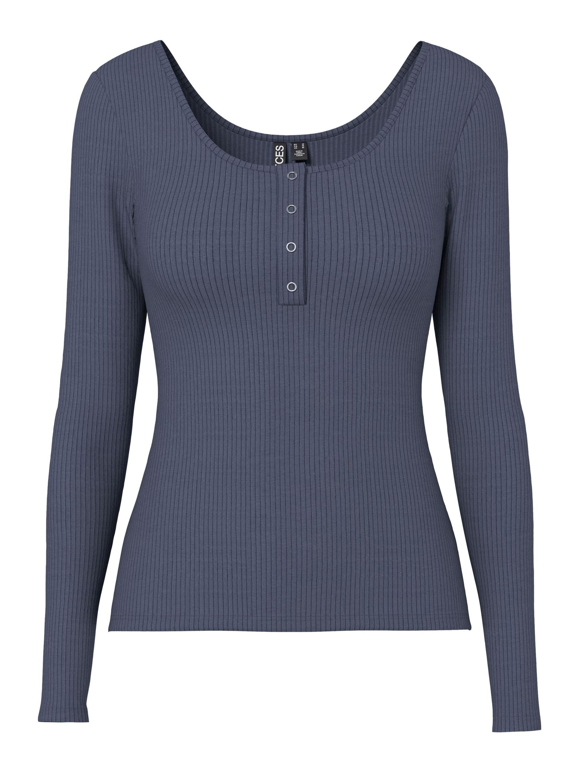 Carousel image - PCKITTE T-SHIRT MET LANGE MOUWEN, Ombre Blue | 6