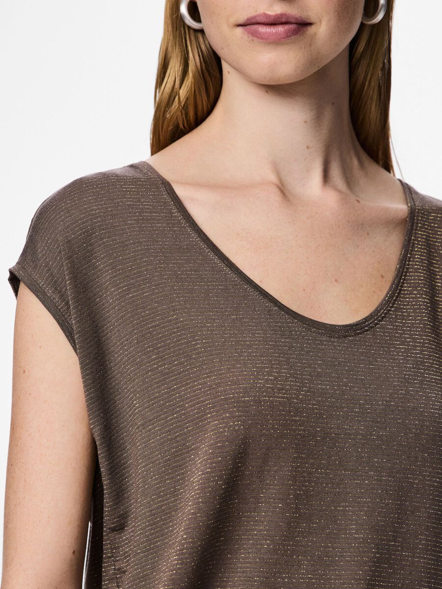 Carousel image - PCBILLO GLITTER T-SHIRT, Morel | 4