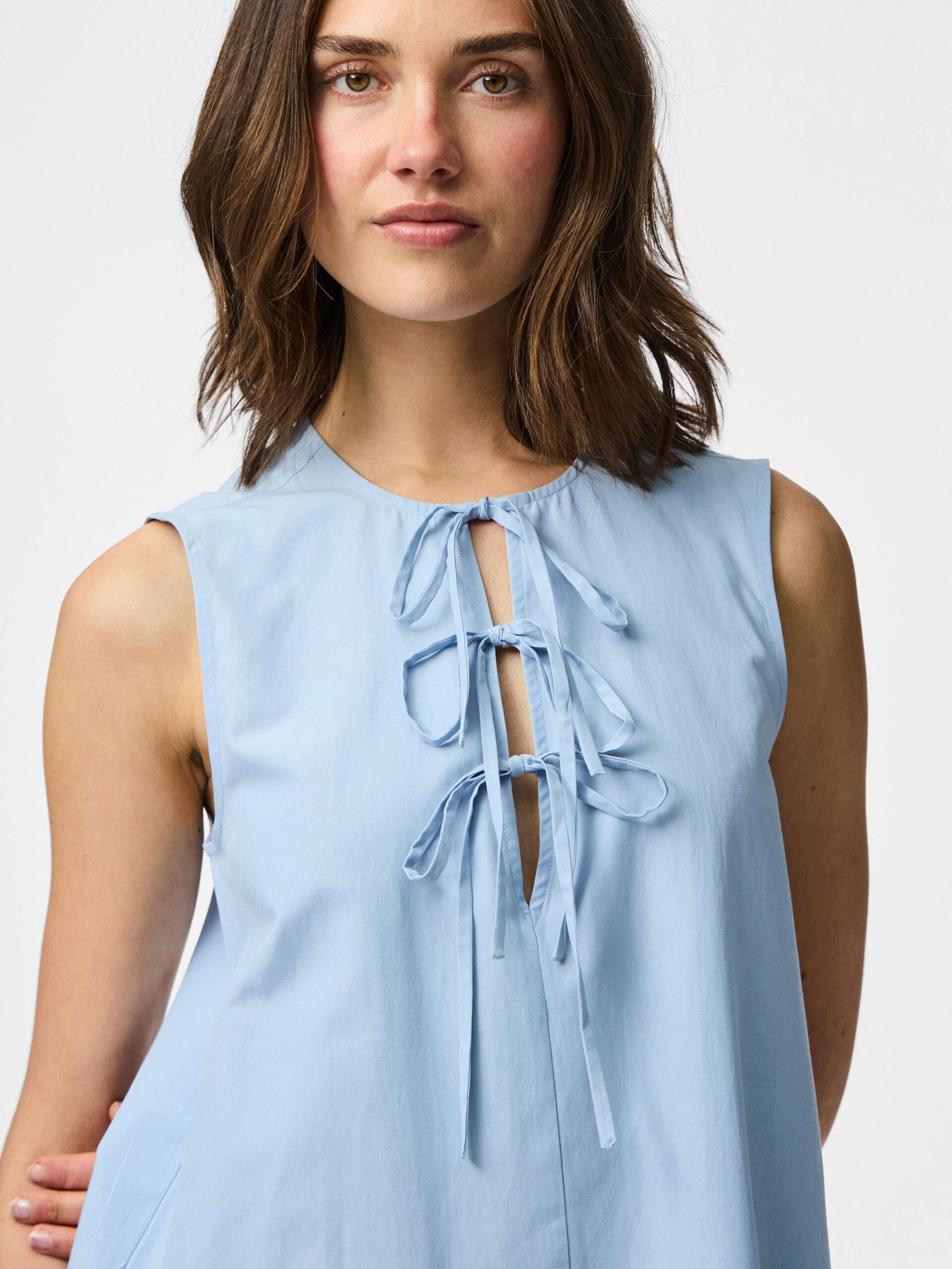 Carousel image - PCJENNA REVERSESIBLE TIE MIDI DRESS, Cashmere Blue | 5