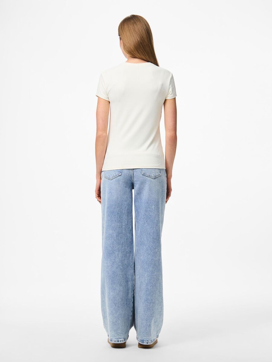 Carousel image - PCFYLLA NYLON T-SHIRT, Coconut Milk | 2