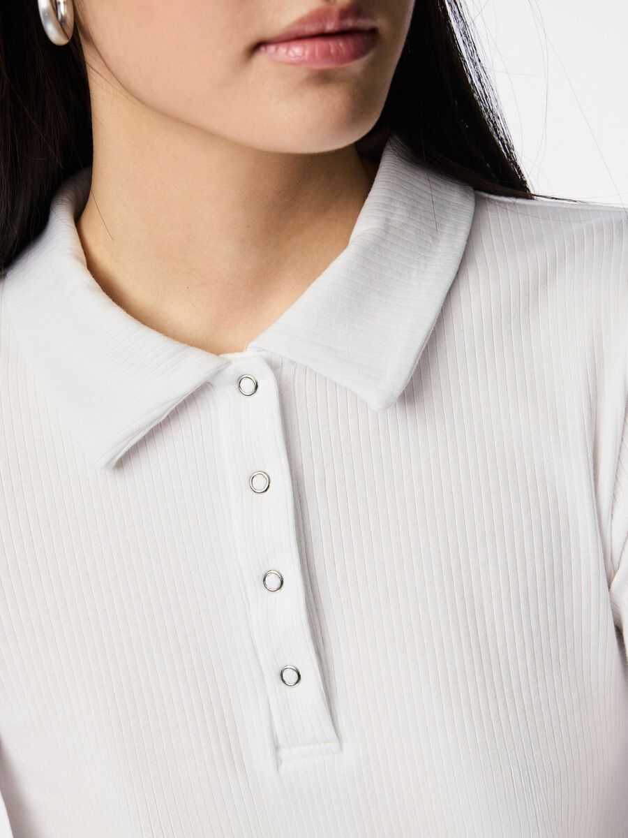 Carousel image - PCKITTE POLO SHIRT, Bright White | 4