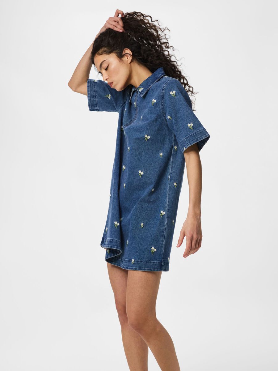 Carousel image - PCFLORA  DENIM DRESS, Medium Blue Denim | 7