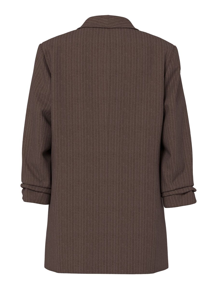 Carousel image 3 PCBOSELLA 3/4 PINSTRIPE BLAZER, Hot Fudge