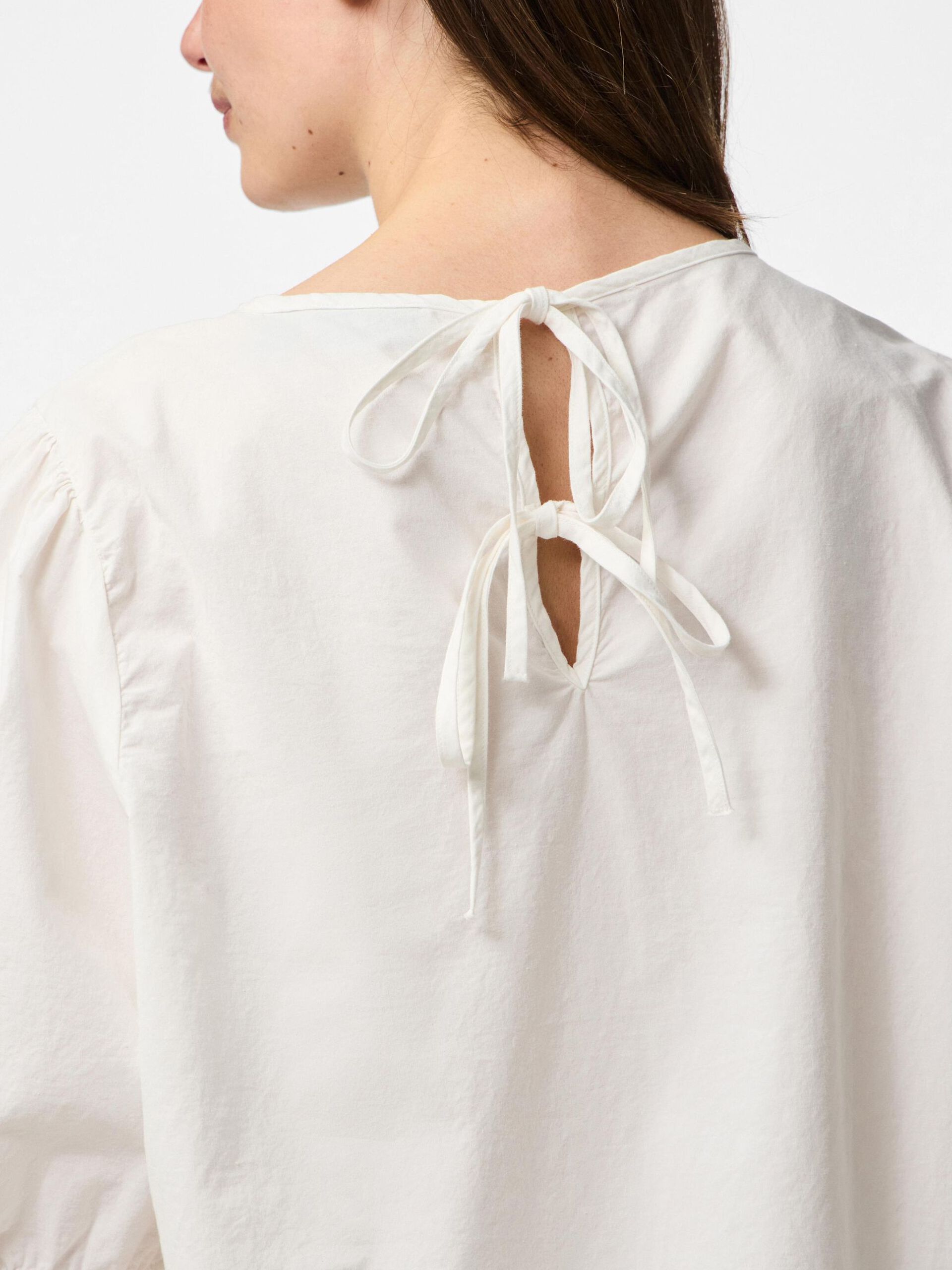 Carousel image - PCSALMINA 2/4 SHORT SLEEVED TOP, Cloud Dancer | 4