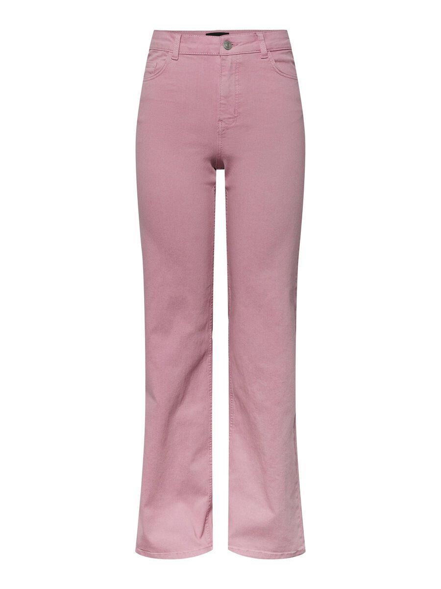 Product carousel image - PCPEGGY HW WIDE LEG JEANS, Begonia Pink | 1