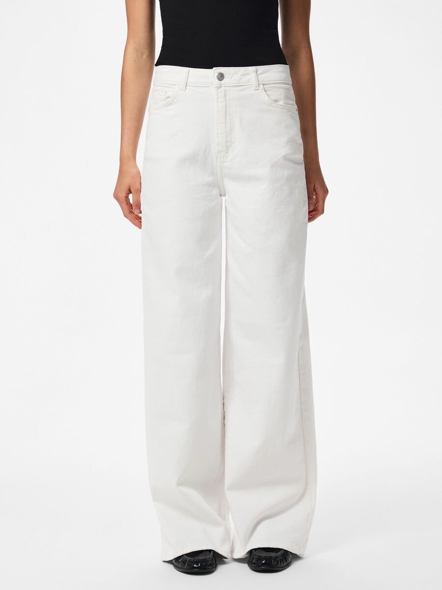 Carousel image - PCSELMA HW WIDE FIT JEANS, Bright White | 3