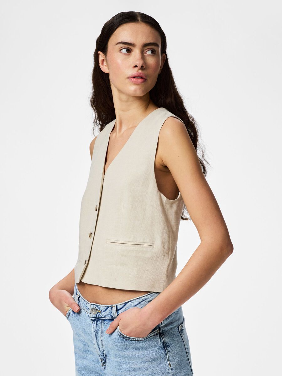 Product carousel image - PCVINSTY GILET, Silver Lining | 1