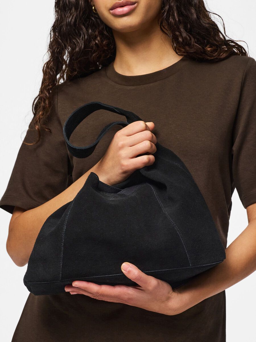 Product carousel image - PCJOYE SUEDE HOBO BAG, Black | 2