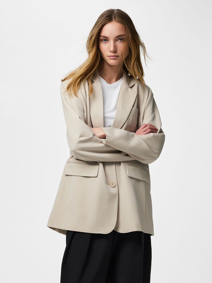 Carousel image - PCKAMIL OVERSIZED BLAZER, Silver Lining | 7