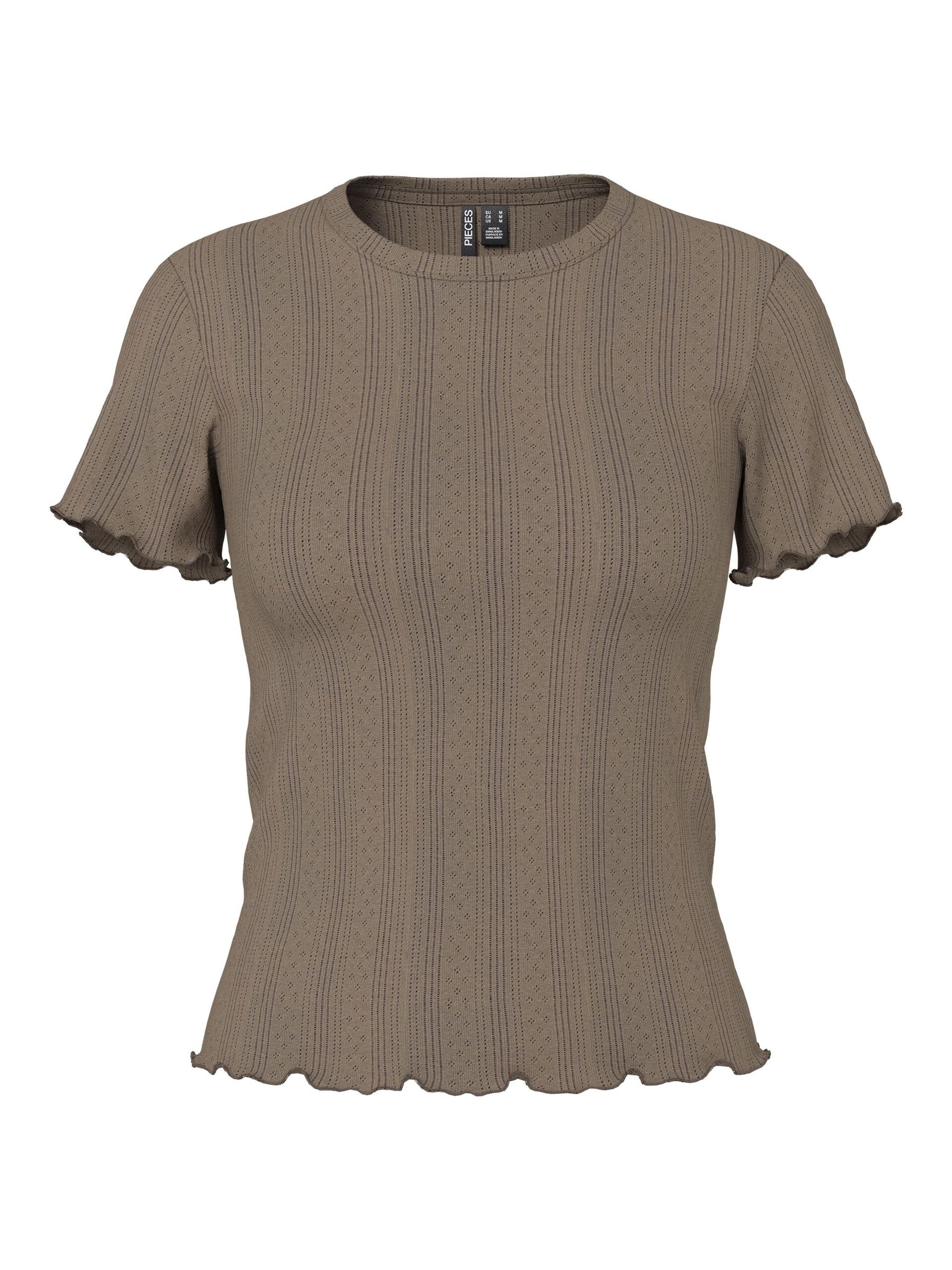 Carousel image - PCMARIE HULMØNSTRET T-SHIRT, Morel | 5