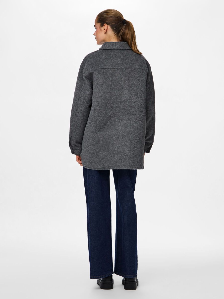 Product carousel image - PCSAGA SHACKET, Dark Grey Melange | 2