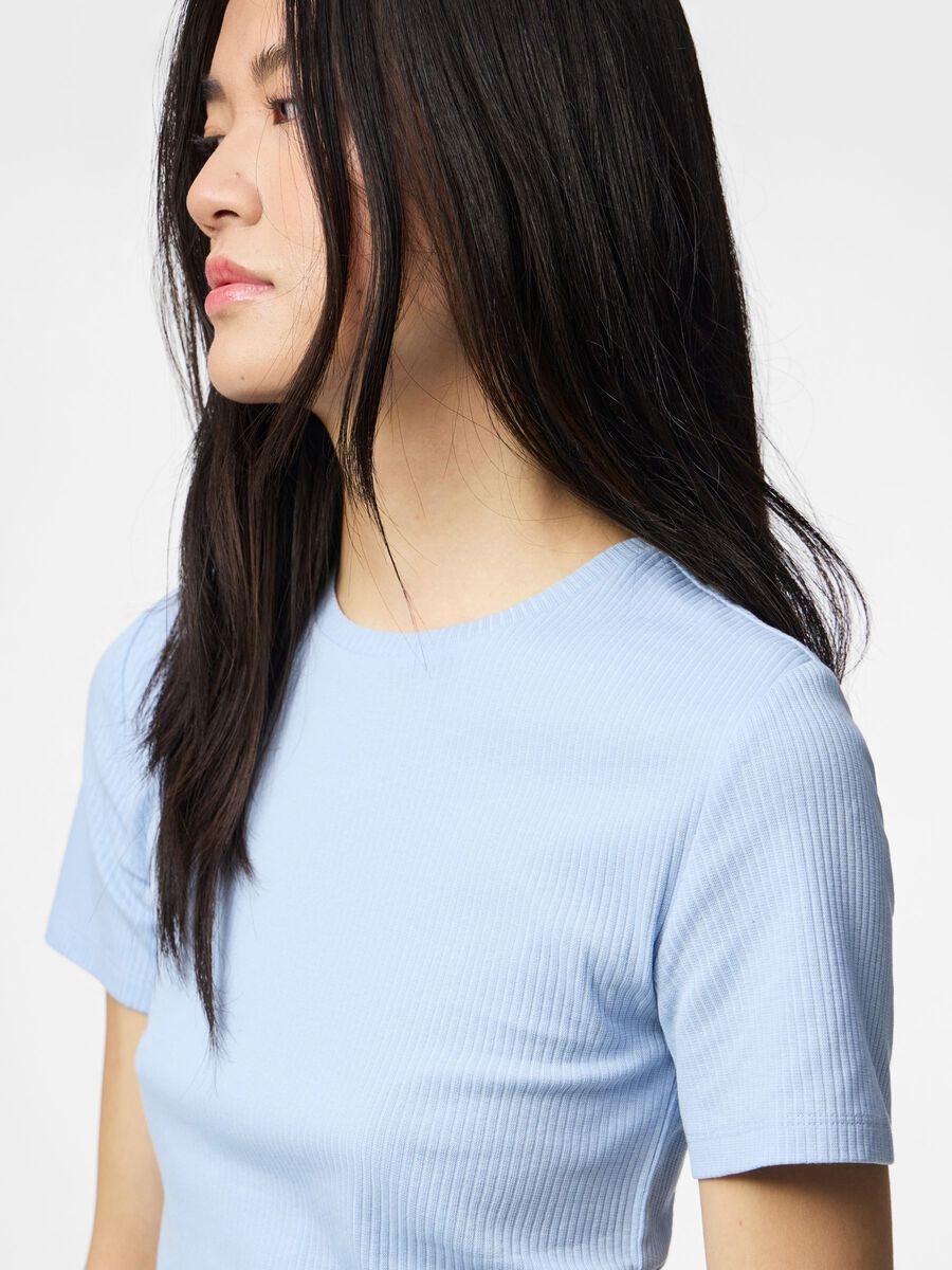 Carousel image - PCRUKA RIBBET T-SKJORTE, Cashmere Blue | 4