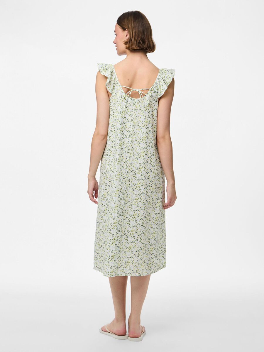 Carousel image - PCFRONA STRAP MIDI DRESS, Cloud Dancer | 2
