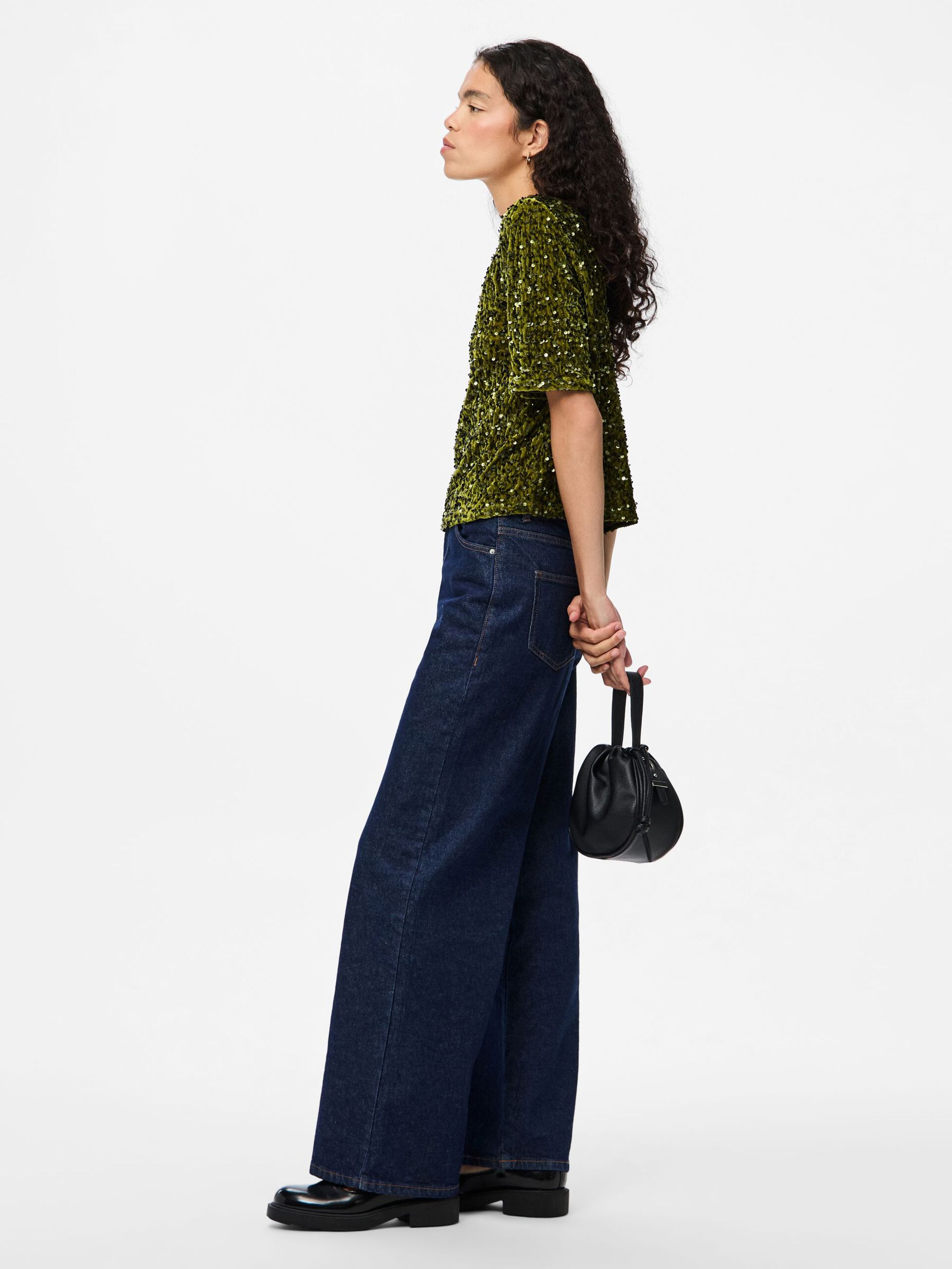 Carousel image - PCKAM SEQUIN 2/4 SLEEVED BLOUSE, Kalamata | 5