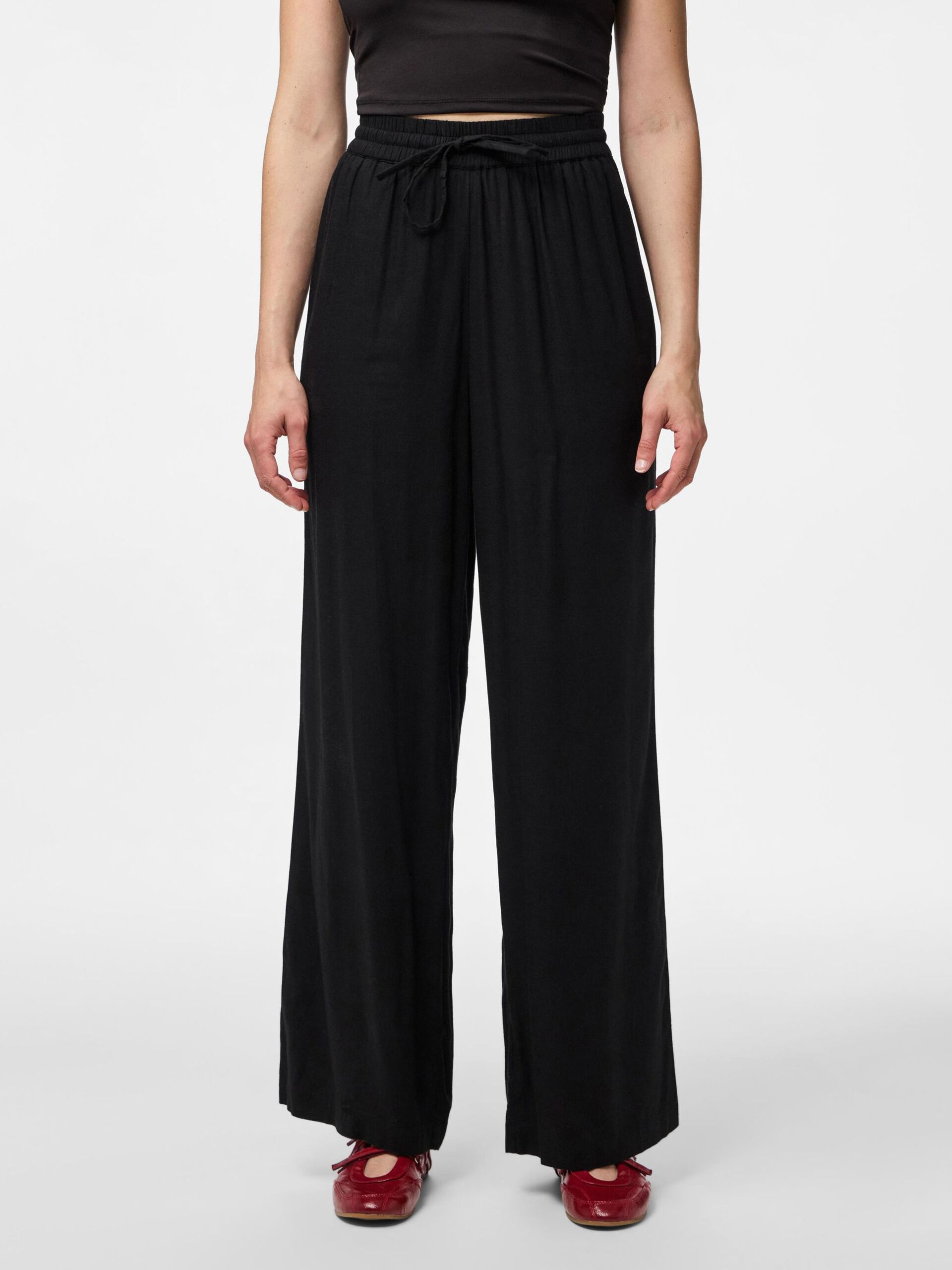 Carousel image - PCPIA WIDE-LEG TROUSERS, Black | 3