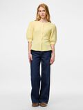Product image thumbnail - PCSILLY PUFF KNITTED CARDIGAN, Pale Banana | 3
