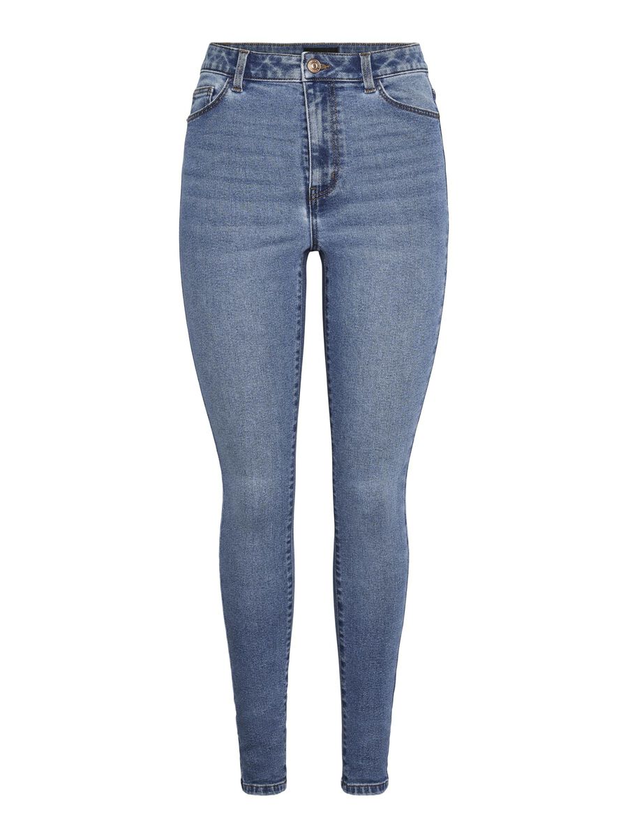 Product carousel image - PCDANA HW SKINNY FIT JEANS, Medium Blue Denim | 1