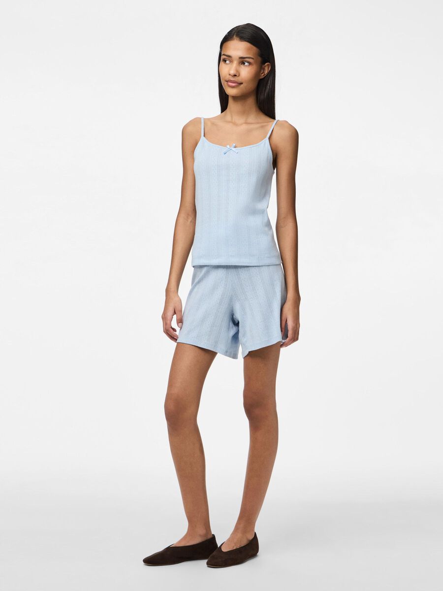 Product carousel image - PCMARIE POINTELLE SINGLET, Cashmere Blue | 1