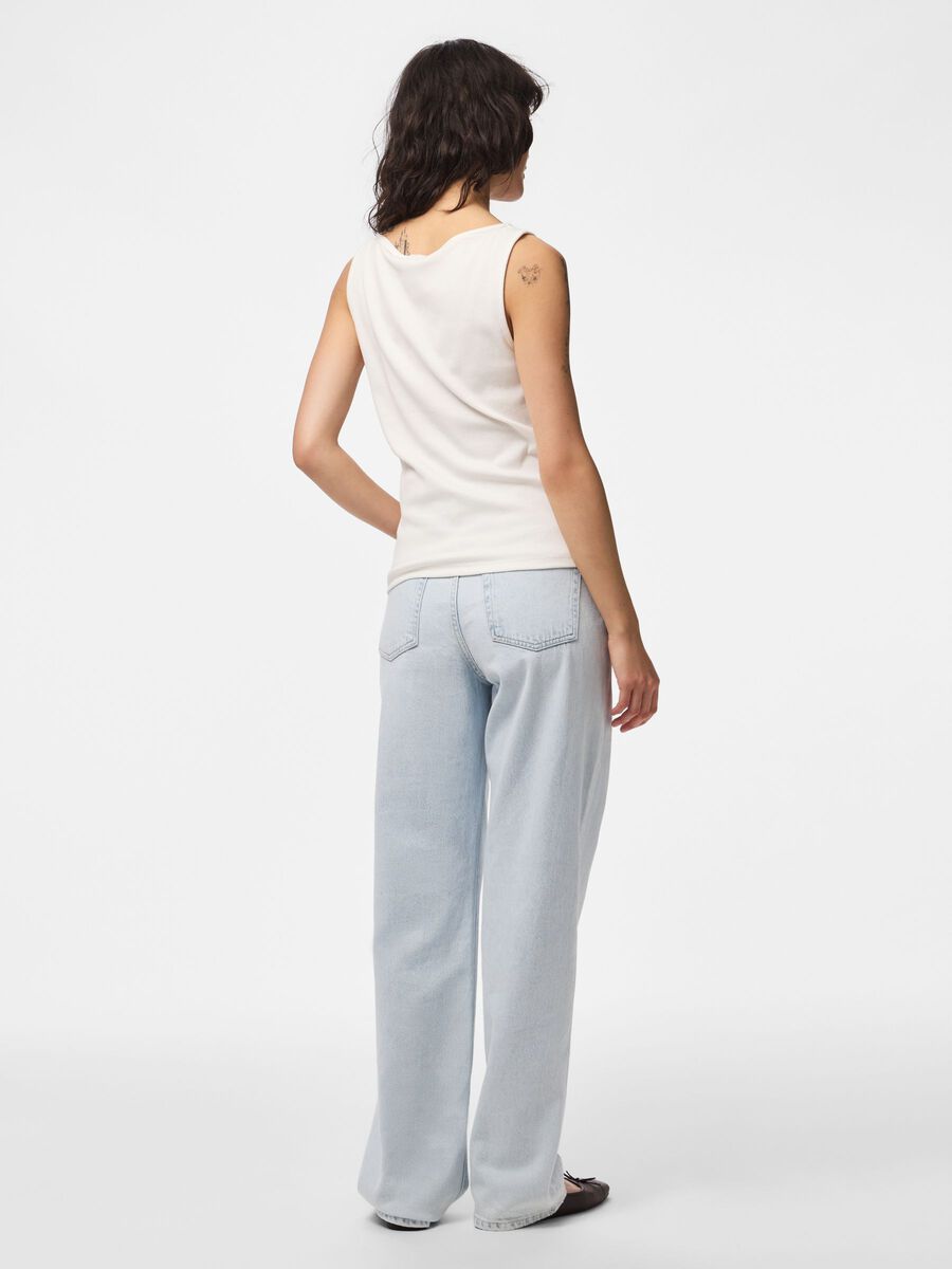 Product carousel image 2 PCMAY BOATNECK  SLEEVELESS TOP, Cloud Dancer