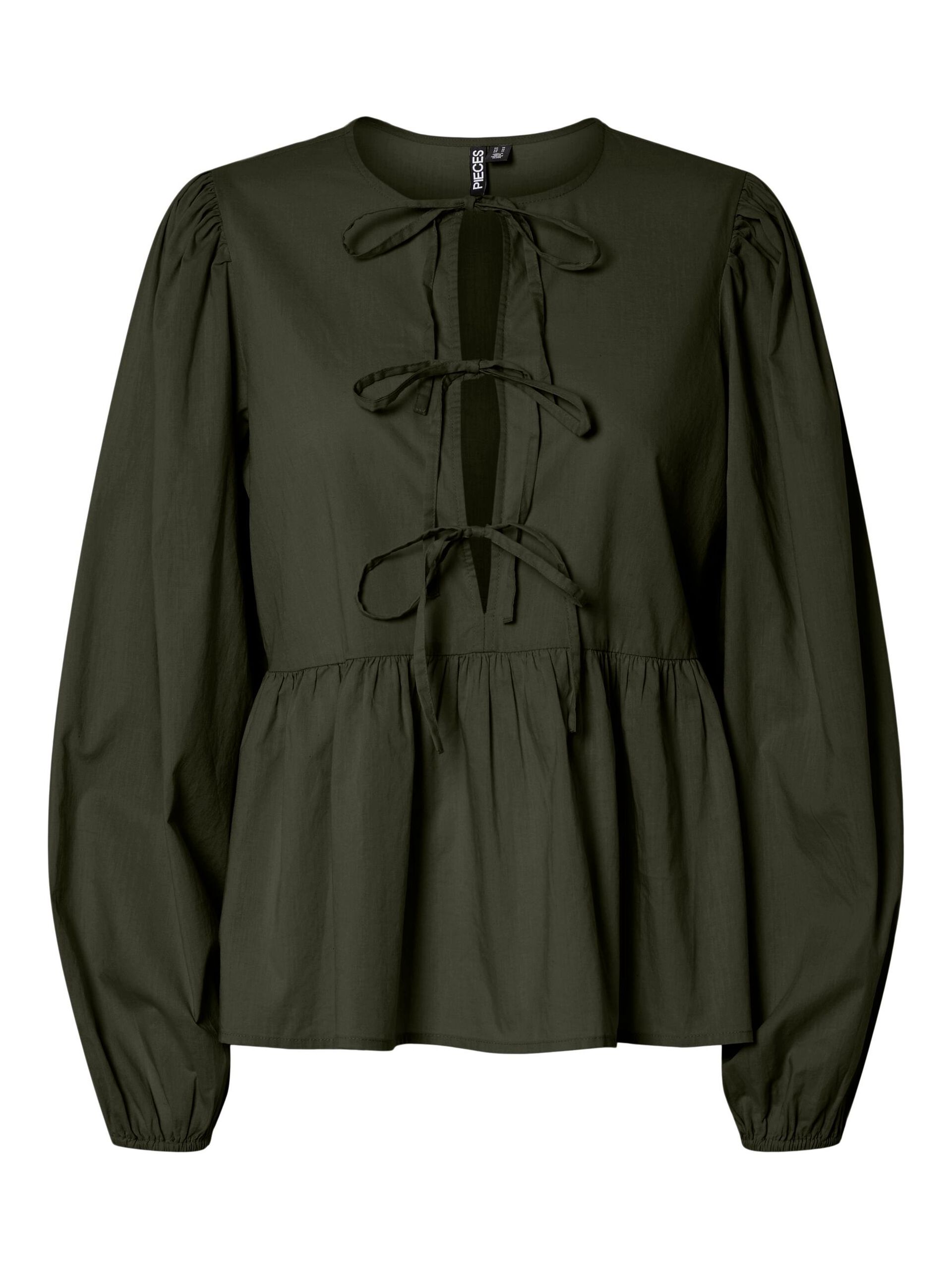 Carousel image - PCJOLLY STRIK SHIRT MET LANGE MOUWEN, Forest Night | 6