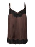 Product image thumbnail - PCARIEL LACE DETAIL  TOP, Hot Fudge | 1