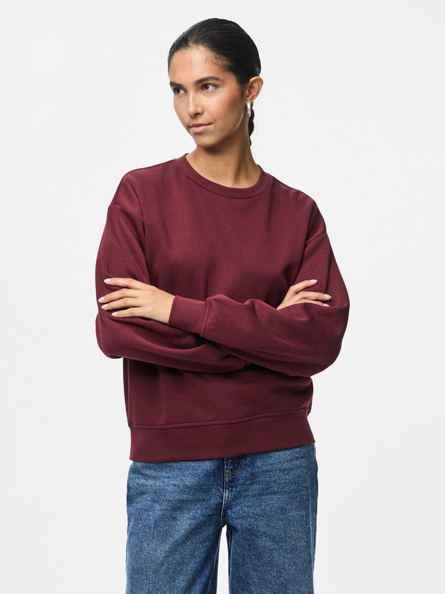 Carousel image - PCCHILLI LOOSE FIT SWEATSHIRT, Tawny Port | 1
