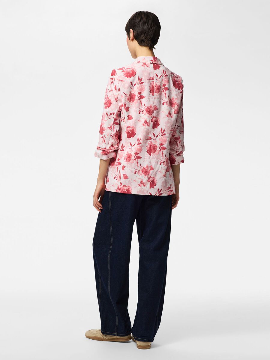 Product carousel image - PCBOSELLA 3/4-ARM PRINT BLAZER, Cloud Dancer | 2
