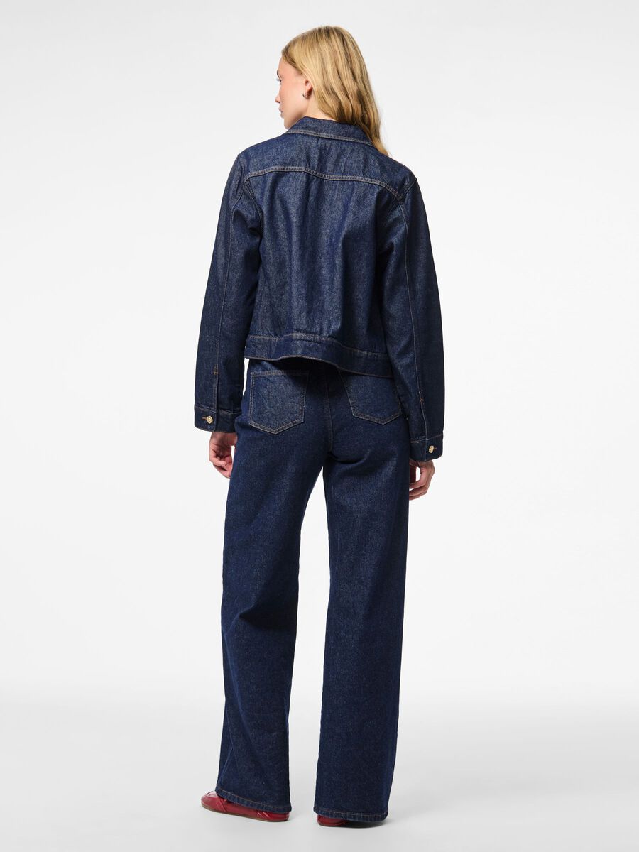 Carousel image - PCMALIN DENIM JACKET, Dark Blue Denim | 2