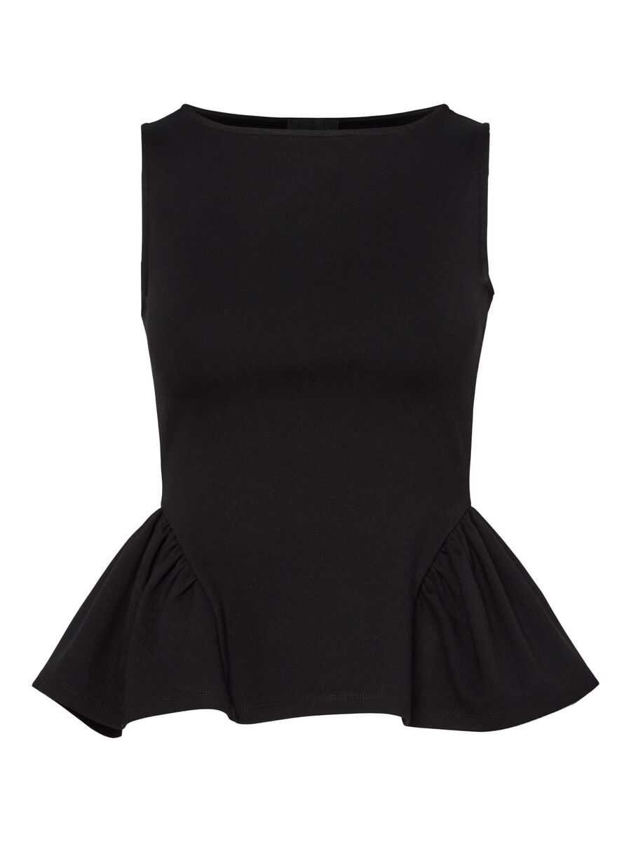 Product carousel image - PCJILLY PEPLUM TOP, Black | 2