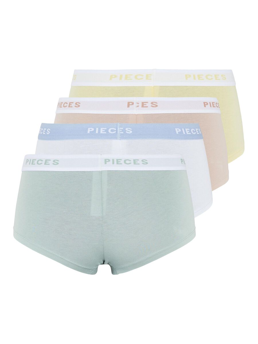 Carousel image - PCLOGO LADY 4ER-PACK BOXERSHORTS, Jadeite | 2