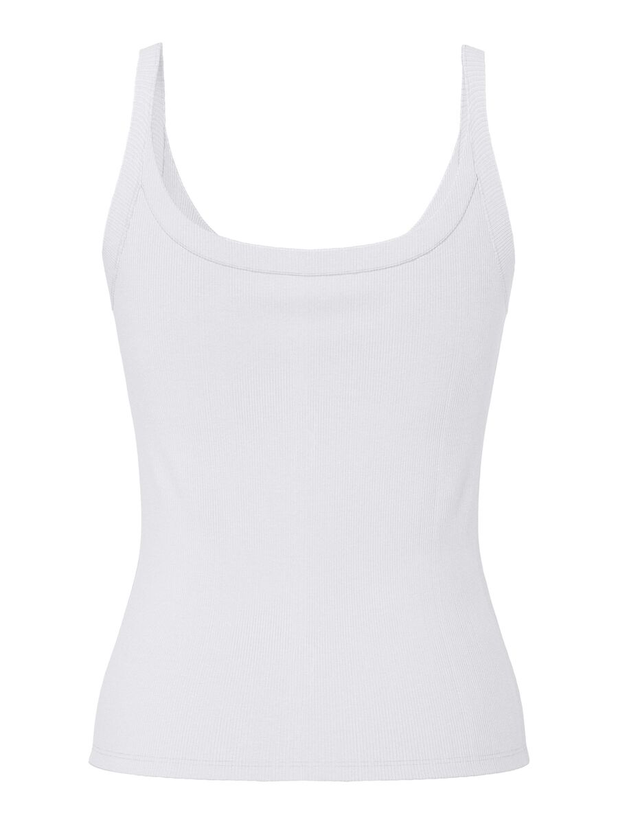 Product carousel image - PCMAY GERIPPTES TRÄGERTOP, Bright White | 2