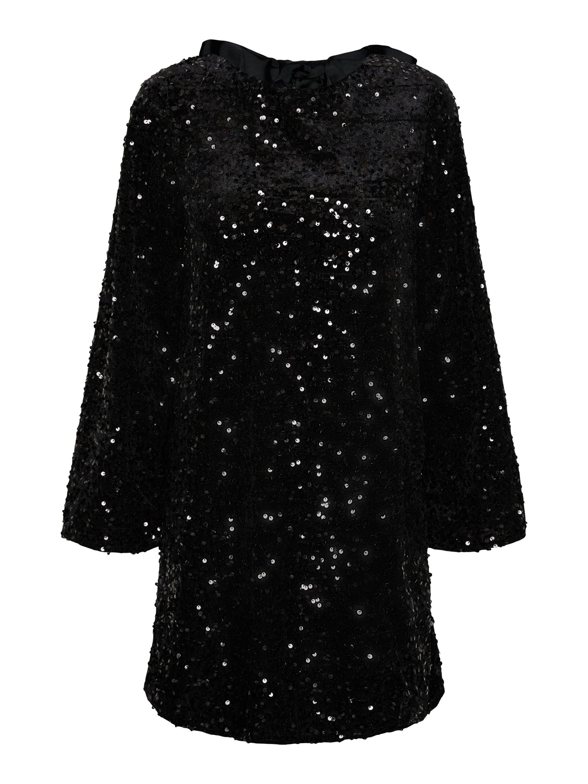 Carousel image - PCKAM SEQUIN MINI DRESS, Black | 6