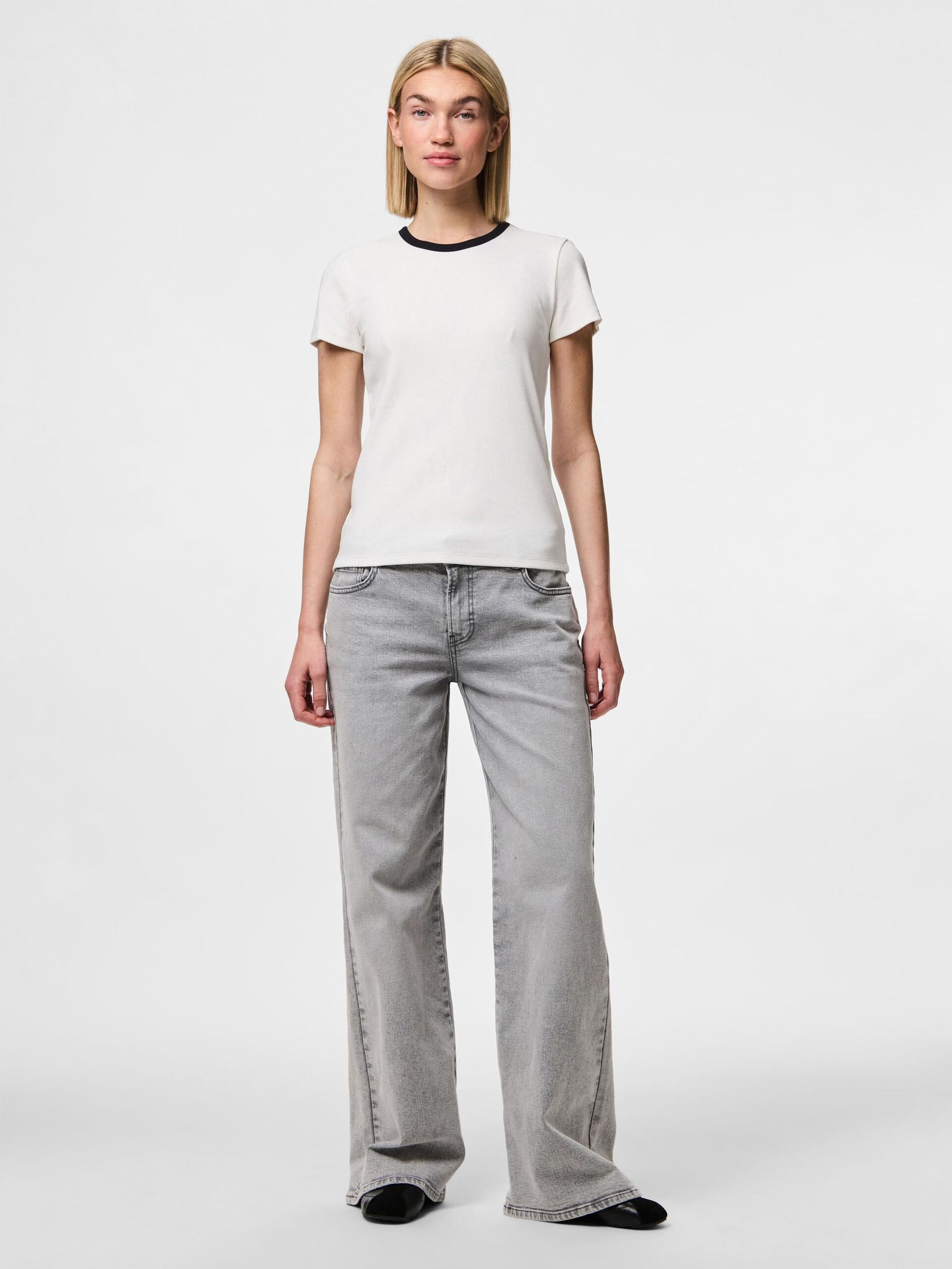 Carousel image - PCMAY RIBBED T-SHIRT, Bright White | 3