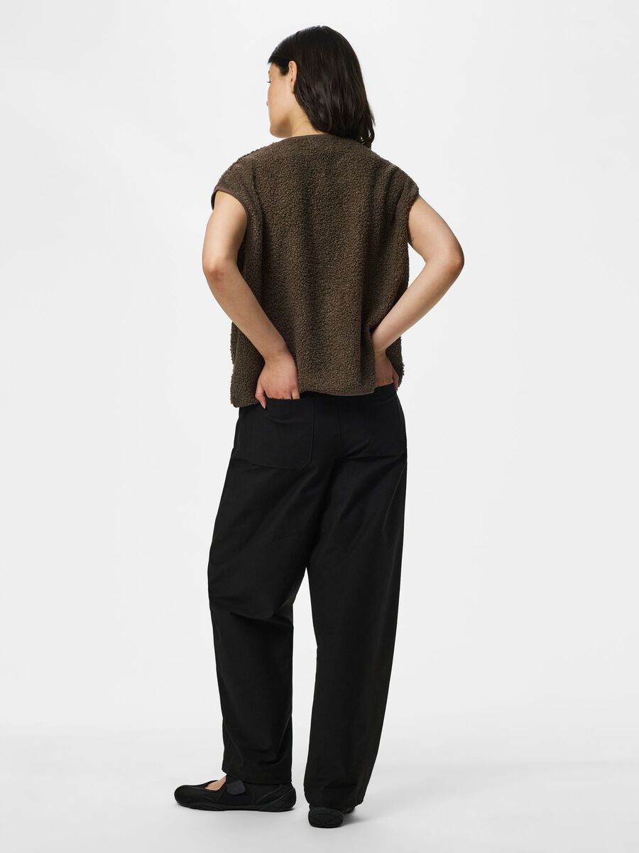 Carousel image - PCKATTY TEDDY VEST, Morel | 2